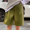 Autumn New Fashion Leather Shorts Women Casual High Waist PU Leather Shorts