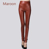 Elastic Stretch Faux Leather Autumn Winter Pencil Pant Women Velvet PU Leather Pants Elastic Stretch Faux Leather Autumn Winter Pencil Pant Women Velvet PU Leather Pants