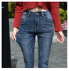 Winter Warm Jeans Woman High Waist Casual Velvet Ladies Trousers