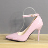 One word buckle high heels spring new patent leather stiletto heel work shoes