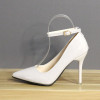 One word buckle high heels spring new patent leather stiletto heel work shoes