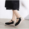 Women's Wedges Pumps Buckle Platform Ladies Fashion Shoes Women