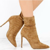 New Women Ankle Boots Women Pointed Toe High Heels Boots