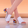 Women Fashion Summer Crystal Sandals Rhinestone Heels Open Toe Shoes