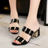 Women Fashion Summer Crystal Sandals Rhinestone Heels Open Toe Shoes