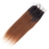 HC Ombre Bundles With Closure 1B/30 Two Tone Ombre Human Hair Weave Brazilian .