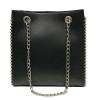 Solid color beaded fashion chain shoulder  bag