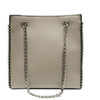 Solid color beaded fashion chain shoulder  bag