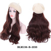 Long Synthetic Baseball Cap Wig Natural Black / Brown Wave Wigs Naturally Synthetic Hat Wig Adjustable For girl party BUQI