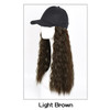 Long Synthetic Baseball Cap Wig Natural Black / Brown Wave Wigs Naturally Synthetic Hat Wig Adjustable For girl party BUQI