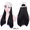 JINKAILI Long Kinky Curly Black Cap Wig All-in-one Female Baseball Hair Extensions Hat Hairpiece Synthetic Heat Resistant JINKAILI Long Kinky Curly Black Cap Wig All-in-one Female Baseball Hair Extensions Hat Hairpiece Synthetic Heat Resistant