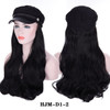 JINKAILI Long Kinky Curly Black Cap Wig All-in-one Female Baseball Hair Extensions Hat Hairpiece Synthetic Heat Resistant JINKAILI Long Kinky Curly Black Cap Wig All-in-one Female Baseball Hair Extensions Hat Hairpiece Synthetic Heat Resistant