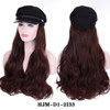 JINKAILI Long Kinky Curly Black Cap Wig All-in-one Female Baseball Hair Extensions Hat Hairpiece Synthetic Heat Resistant JINKAILI Long Kinky Curly Black Cap Wig All-in-one Female Baseball Hair Extensions Hat Hairpiece Synthetic Heat Resistant