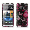 HTC ONE M7 CRYSTAL CASE PINK BUTTERFLY