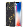 The Marble Series Imd Soft Tpu Case - Black / Gold for iPhone XS Max