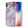 The Marble Series Imd Soft Tpu Case - Grey / Gold for iPhone XS Max