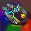 9itech wireless Gaming Mouse Rechargeable Gaming Mouse Silent Ergonomic 7 Keys RGB Backlit 1600 DPI mouse for Laptop Computer Pro Gamer
