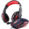 9itech Gaming Headset Stereo Gamer Headphones with microphone Earphone +Gaming Mouse 4000 DPI Adjustable Gamer Mice Wired USB for PC