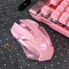 9itech Wired Gaming Mouse 6 Buttons LED 2400 DPI USB Computer Mouse Gamer Mouse K3 Pink Gaming Mouse For PC Laptop