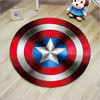 9itech Round Carpet Superhero Logo Printed Soft Carpets Anti-slip Rugs Computer Chair Mat Floor Mat for Kids Room Home Decor Door Mat