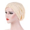 Summer Thin Lace Turban Solid Cotton Inner Hijab Caps Soft Glitter Muslim Women Turbante Bonnet Wrap Head