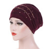 Summer Thin Lace Turban Solid Cotton Inner Hijab Caps Soft Glitter Muslim Women Turbante Bonnet Wrap Head