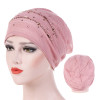 Summer Thin Lace Turban Solid Cotton Inner Hijab Caps Soft Glitter Muslim Women Turbante Bonnet Wrap Head