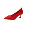 Red Black Pointed Toe Fetish Luxury Designer Woman Extreme Mules Super High Heels Pumps