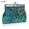 2019 High Quality Evening Clutch And Purse Tiny Glass Beads Vintage Clutch Bag Women Fashion Sequin Party Wedding Bag Handbag