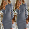 Women's Knit Bodycon Sweater Dress Long Puff Sleeve Long Jumper Pencil Dresses 2020 New Ladies Casual Dress Winter Dress hot Women's Knit Bodycon Sweater Dress Long Puff Sleeve Long Jumper Pencil Dresses 2020 New Ladies Casual Dress Winter Dress hot