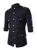 Men Shirt 2019 Fashion Korean Wild Long Sleeve Casual Shirts Men Epaulet Buttons Decorate Uniform Slim Fit Men's Clothing Black