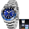 2020 New LIGE Sapphire Watches for Men Luxury Brand Ceramic Bezel GMT Automatic Watch 100M Waterproof Sport Mechanical Men Watch