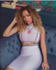 High Quality Celebrity Purple Two Pieces Set Sexy Rayon Bandage Dress Club Party Dress Vestidos