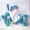 Winter Women Fox Fur Snow Boots Bag Headband Set Fluffy Faux Fur Botas Mujer Luxury Furry Plush Boots Ladies Warm Fox Fur Shoes