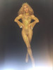Luxury Gold Rhinestones Jumpsuit Women's Stretch Bodysuit Outfit Bling Stage Clothing Nightclub Sparkly Costume Stones Wear