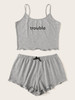 Letter Print Cami Pajama Set Letter Print Cami Pajama Set