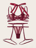 Contrast Mesh Underwire Garter Lingerie Set