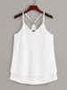 Ring Detail Strappy Layered Hem Top