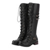 Women Round Toe Steampunk Gothic Vintage Style Retro Punk Buckle Military Combat Boots