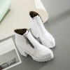 Black White Platform Ankle Boots for Women High Heels Boots