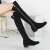 Female Knee High Boots Women Flock Leather Comfortable  Boots