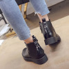 Women's boots boots warm plus velvet non-slip leather boots
