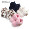 Lovely Hookloop Design Boy Girls Toddler First Walkers Baby Shoes Round Toe Flats Soft Slippers Shoes winter Baby Warm Shoes