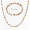 Davieslee Jewelry Sets For Women Men 585 Rose Gold Bracelet Necklace Set Double Cuban Weaving Bismark Chain Jewelry 2019 LCS04