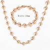 Davieslee Jewelry Sets For Women Men 585 Rose Gold Bracelet Necklace Set Double Cuban Weaving Bismark Chain Jewelry 2019 LCS04
