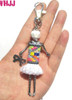 YLWHJJ brand 2020 new Doll baby cute Women keychain Car Pendant Girls Handmade fashion Jewelry Bag key chains hot key ring