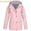 Newly Design Casual Women Windproof Overcoat Windbreaker Women Winter Coat and Jacket Zipper Outfit Hoody Coat with Pocket 81106