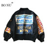Spring Jacket Women Windbreaker Coat Patch Designs Harajuku Loose Bomber Streetwear Casual Basic Coat Oversize Short Jacket