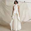 Adyce 2020 New Summer Women White Backless Bandage Dress Sexy Hater Ruffles Maxi Club Celebrity Runway Party Dresses Vestidos