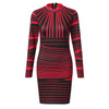 Sexy Dresses Party Night Club Dress 2020 Women Long Sleeves Bodycons Striped Printed Zipper Dress Winter Robe Femme Hiver